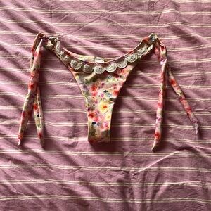 Strawberry milk mob floral lace cheeky bikini bottoms